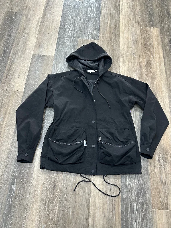 Jacket Windbreaker By Good American In Black, Size: Xs