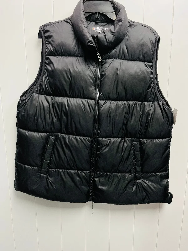 Vest Puffer & Quilted By heat keep In Black, Size: Xxl