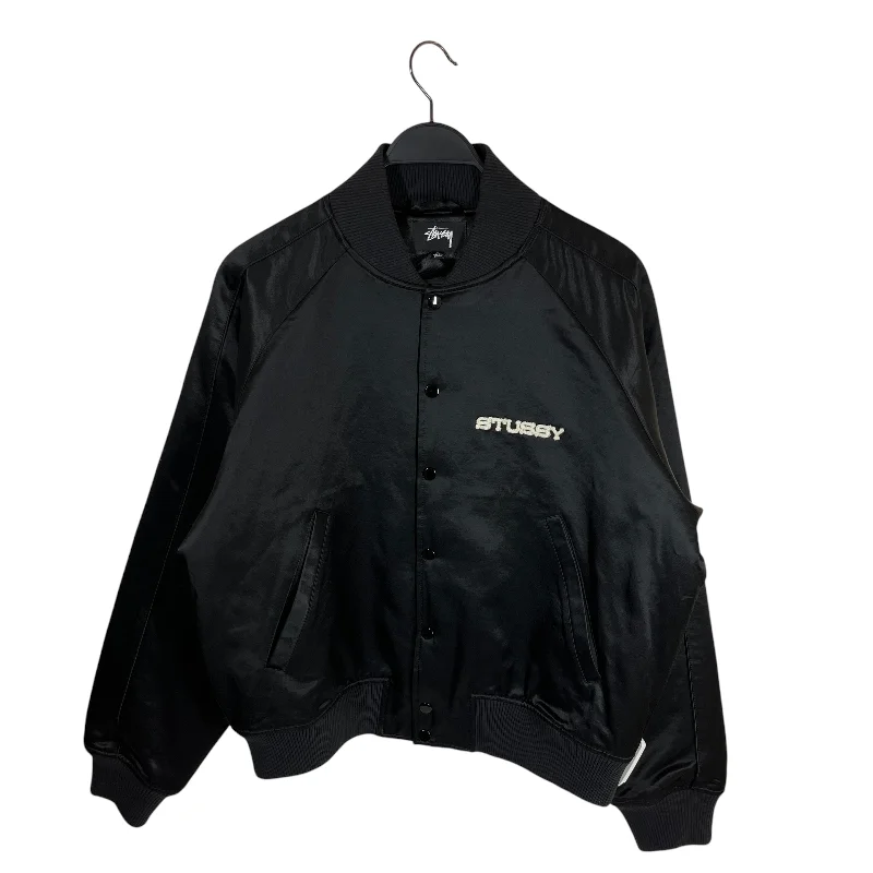 STUSSY/Jacket/M/Cotton/BLK/souvenir jkt