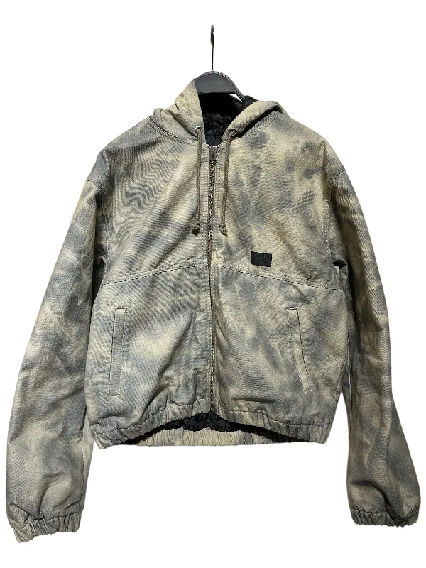 STUSSY/Jacket/L/Cotton/KHK/All Over Print/CANVAS HOODED JACKET