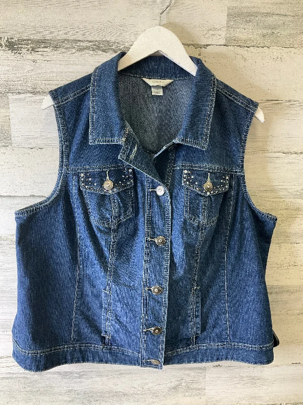 Vest Other By Cj Banks In Blue Denim, Size: 1x