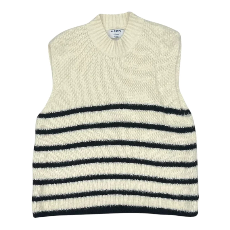 Vest Sweater By Old Navy In Black & Cream, Size:Xl