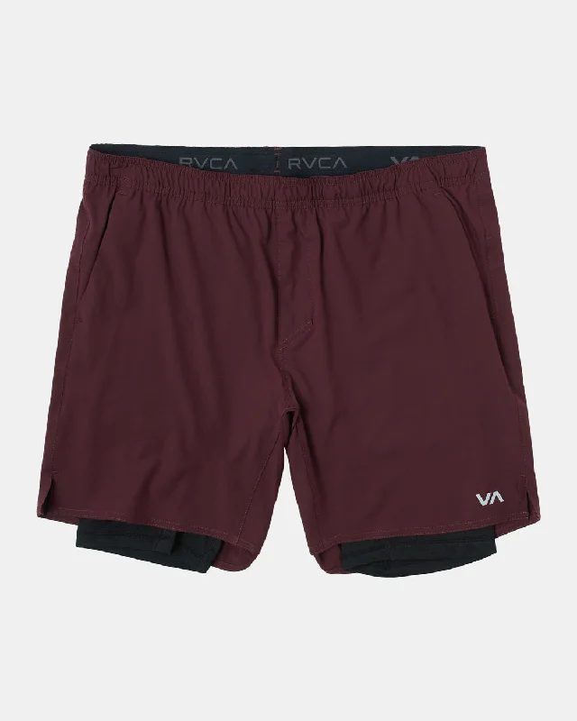 Yogger Train 2-In-1 17" Workout Shorts - Plum