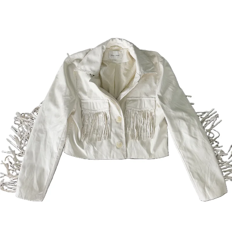 Jacket Leather By Line & Dot In White, Size: S