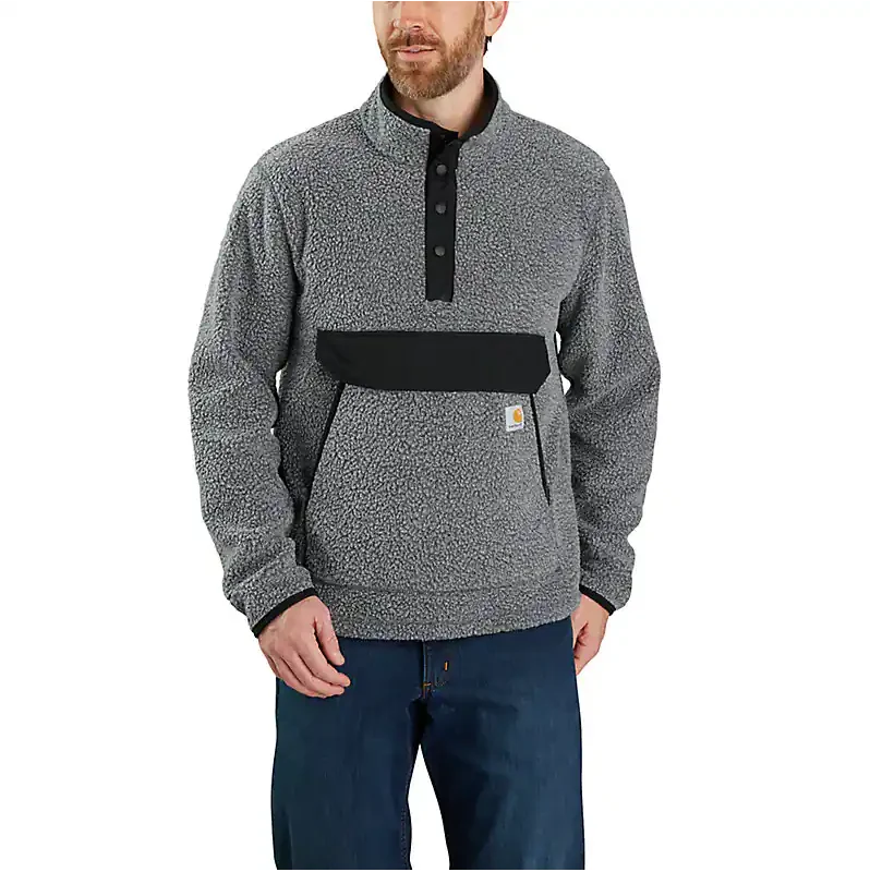 Men's Relaxed Fit Fleece Snap Front Jacket