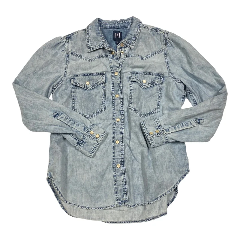 Jacket Denim By Lucky Brand In Blue Denim, Size: M