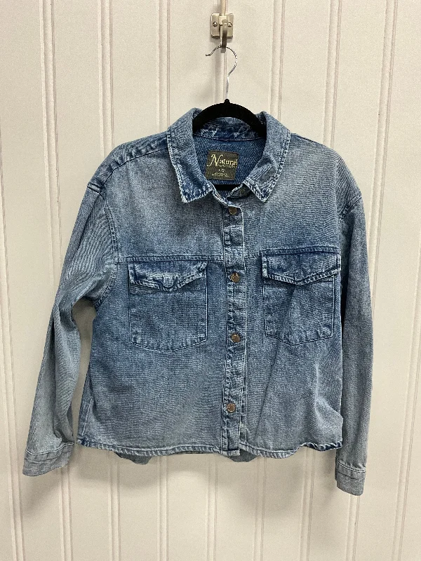 Jacket Denim By Natural Reflections In Blue, Size: L