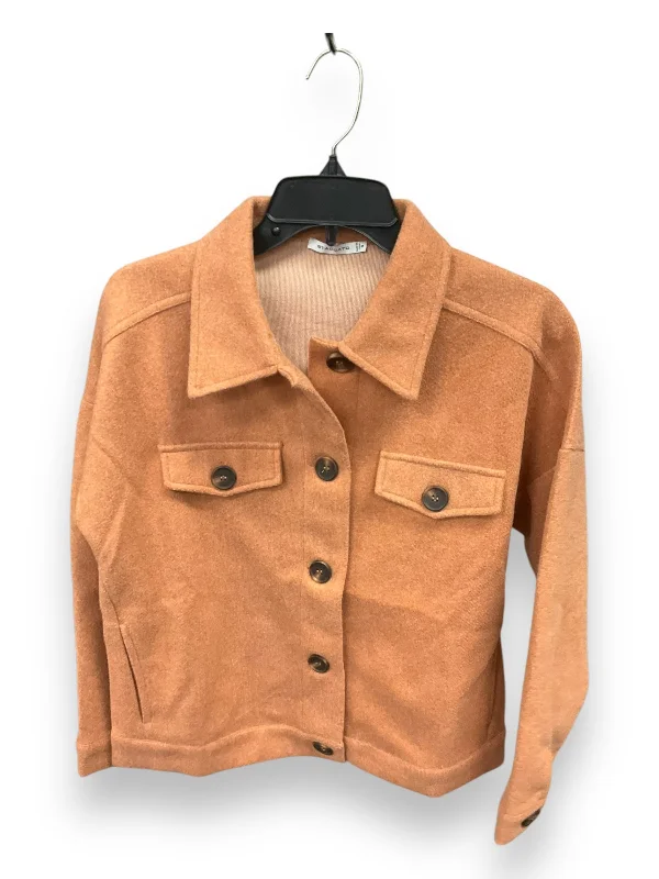 Jacket Shirt By Staccato In Orange, Size: S