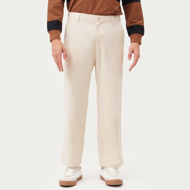 Relaxed Fit Trousers In Linen