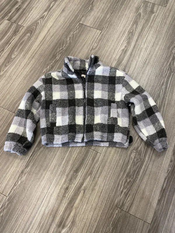 Jacket Fleece By La Hearts In Plaid Pattern, Size: Xs