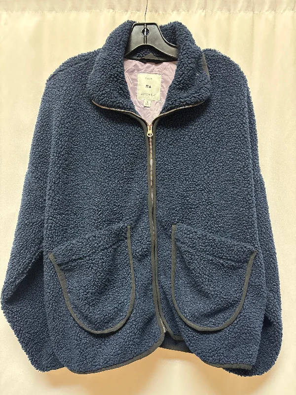 Jacket Fleece By Free Assembly In Blue, Size: Xl