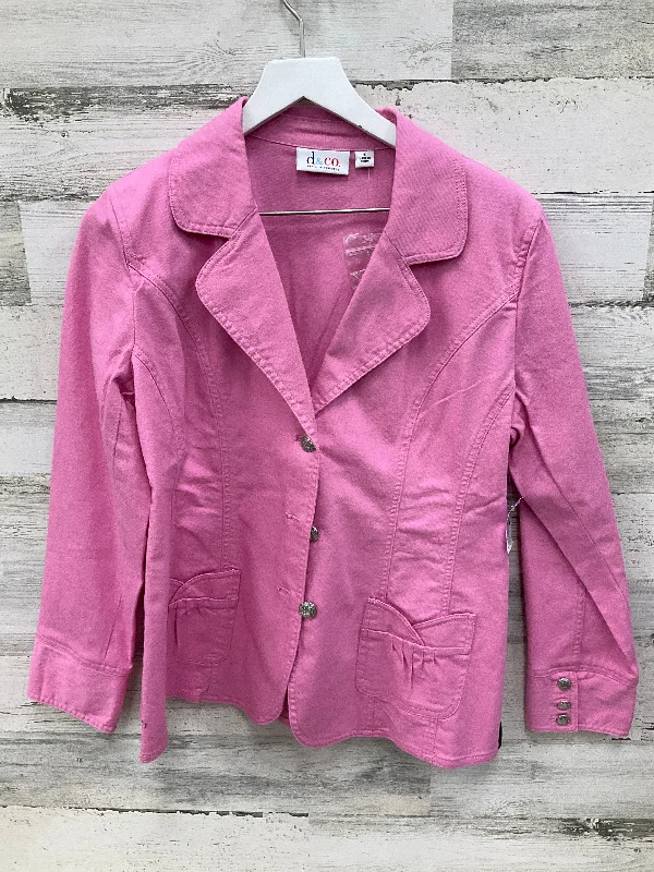 Jacket Denim By Denim And Co Qvc In Pink, Size: S