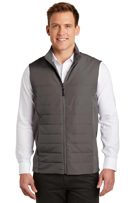 Port Authority Mens Collective Wind & Water Resistant Full Zip Vest - Graphite Grey