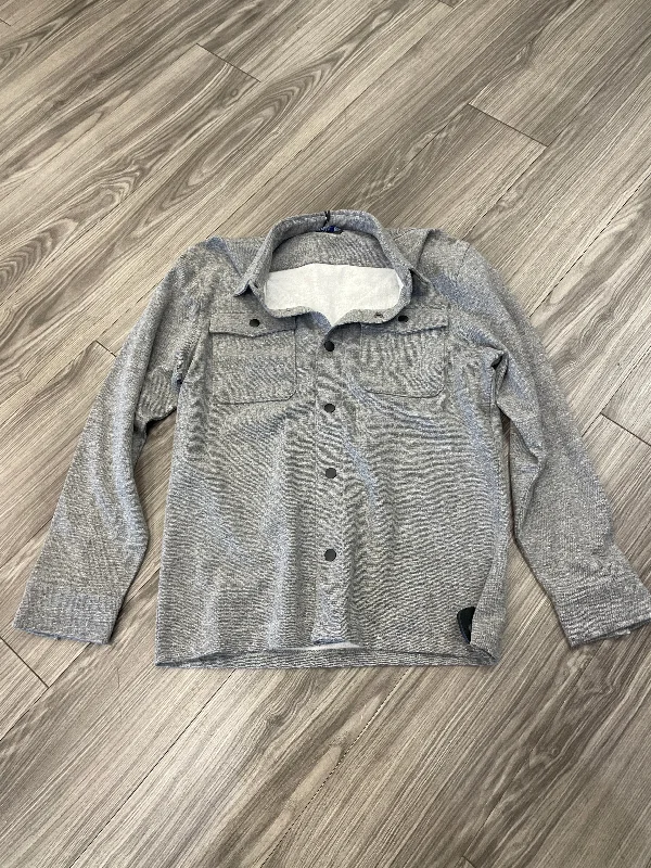 Jacket Shirt By Apt 9 In Grey, Size: M