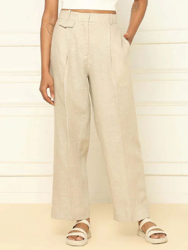 Linen Trousers Beige