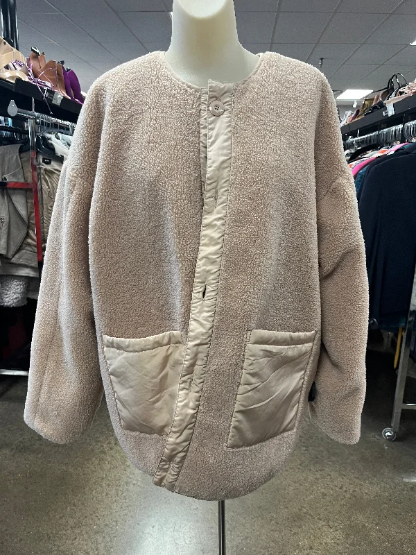 Jacket Puffer & Quilted By Clothes Mentor In Tan, Size: L