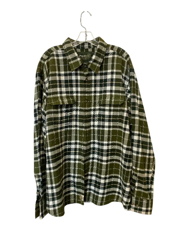 Jacket Shirt By Eddie Bauer In Plaid Pattern, Size: 2x