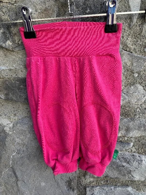 Pink rib pants  0-1m (56cm)