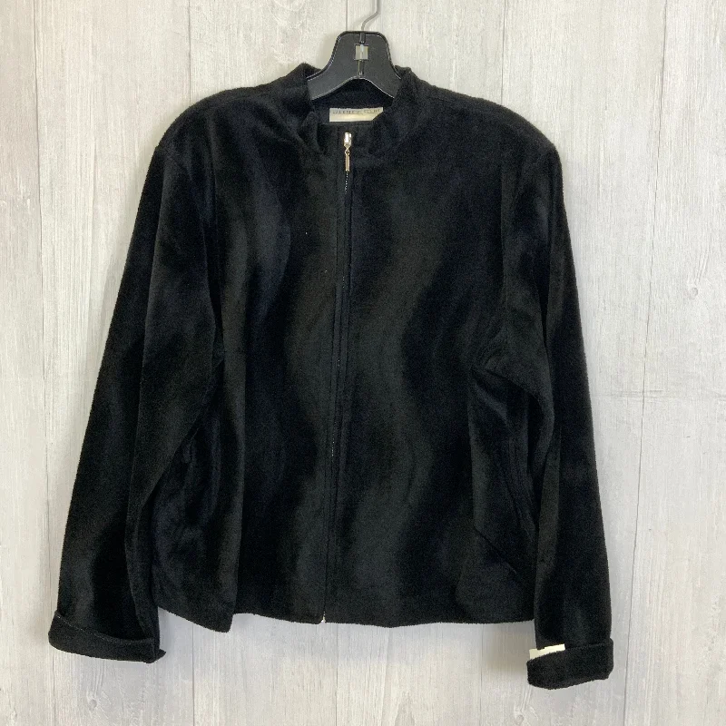 Jacket Faux Fur & Sherpa By Valerie Stevens In Black, Size: Xl