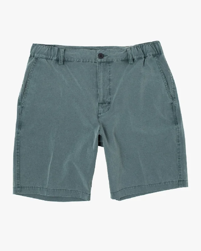 All Time Rinsed Coastal 19" Hybrid Shorts - Balsam Green