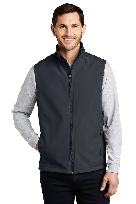 Port Authority Mens Core Wind & Water Resistant Full Zip Vest - Battleship Grey