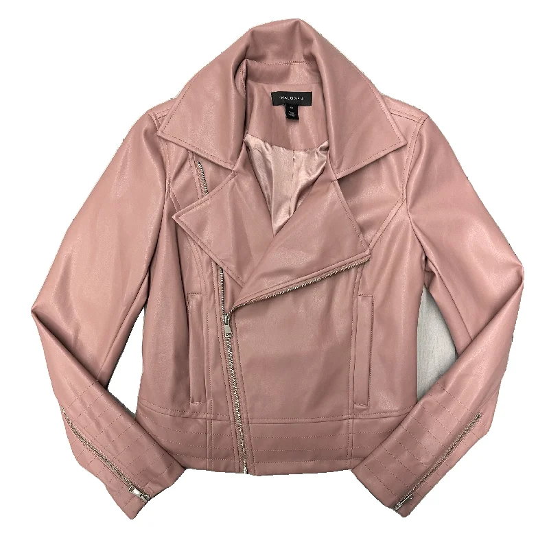 Jacket Moto By Halogen In Pink, Size: Xs