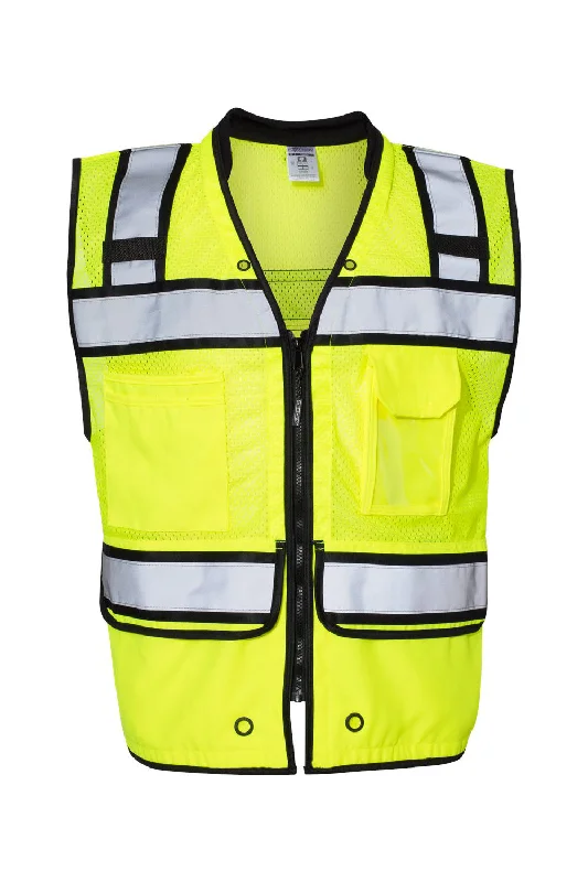 Kishigo Mens High Performance Surveyors Vest - Lime Green