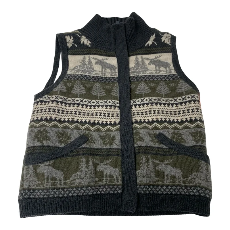 Vest Other By Theory In Green & Grey, Size: L