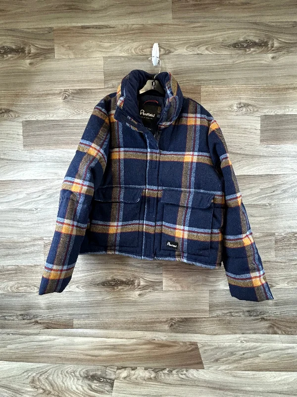 Jacket Puffer & Quilted By Clothes Mentor In Plaid Pattern, Size: Xl