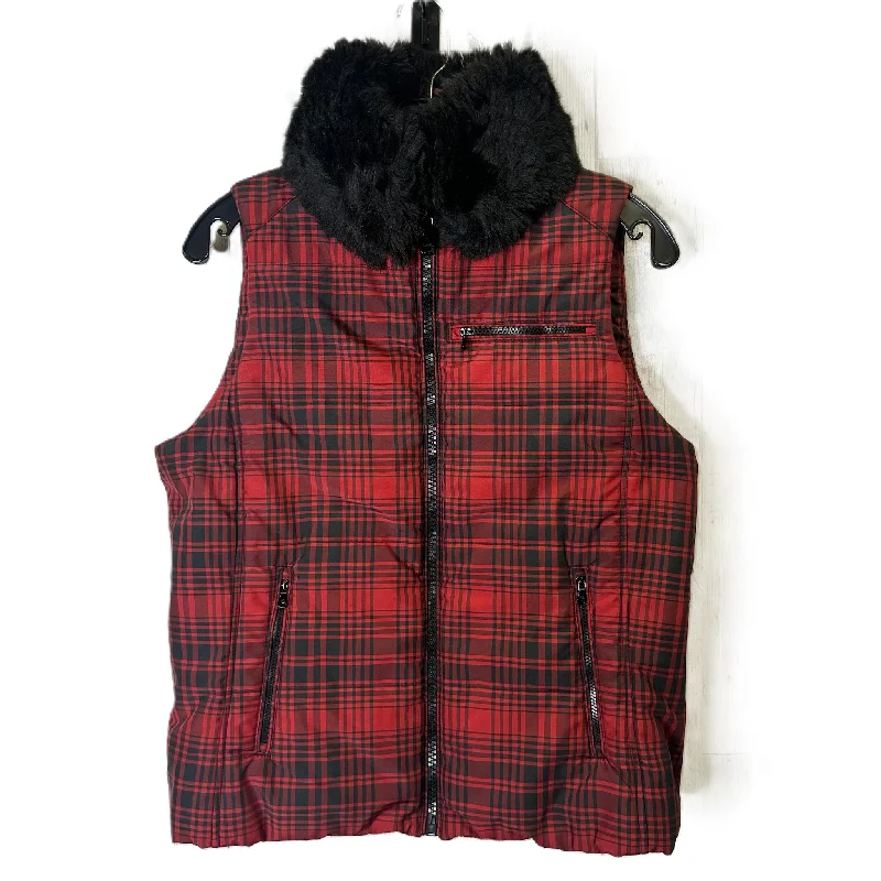 Vest Puffer & Quilted By Lauren By Ralph Lauren In Red, Size: M