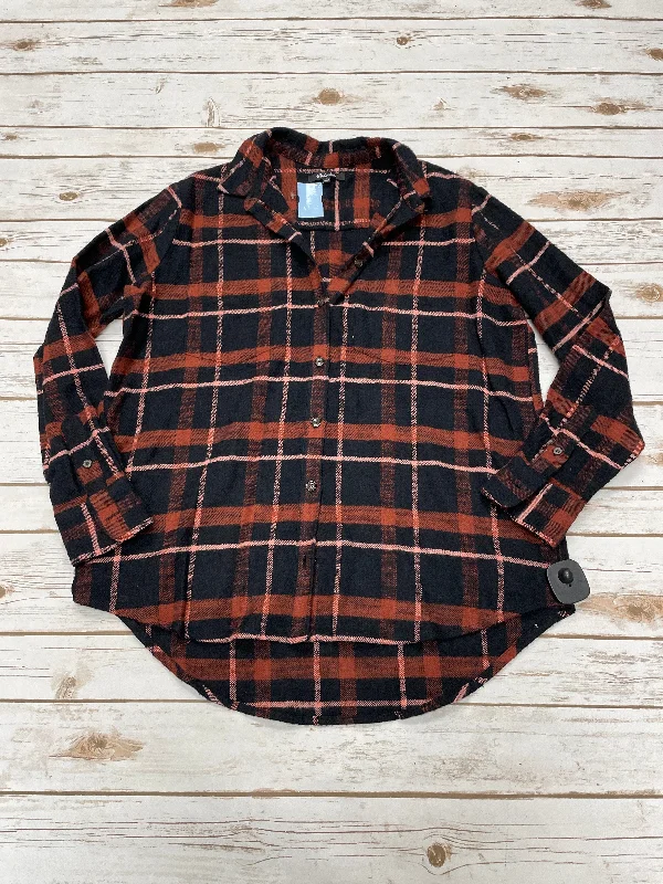 Jacket Shirt By Madewell In Plaid Pattern, Size: S