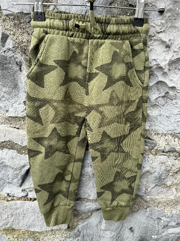 Khaki stars joggers  12-18m (80-86cm)