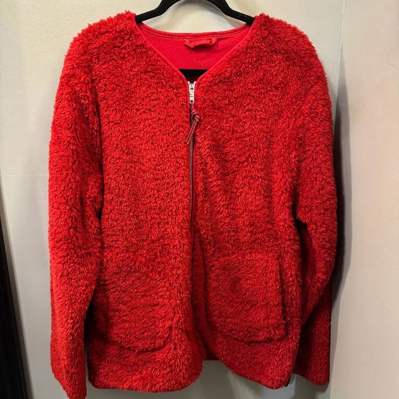 Jacket Faux Fur & Sherpa By Lululemon In Red, Size: L