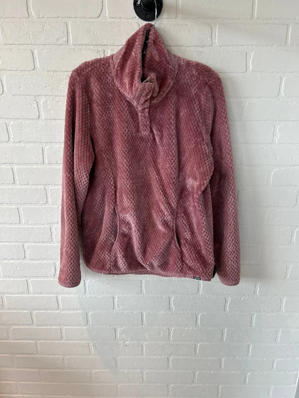 Jacket Fleece By Eddie Bauer In Pink, Size: L