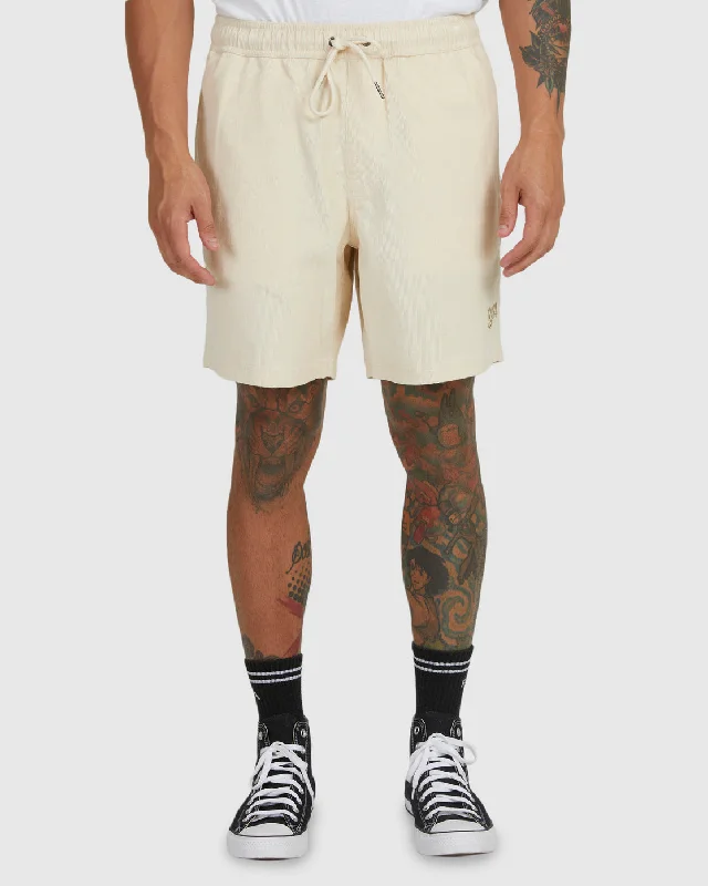 Escape Cord Elasticized Shorts - Bleached