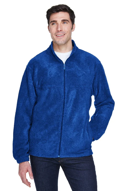 Harriton Mens Pill Resistant Fleece Full Zip Jacket - True Royal Blue