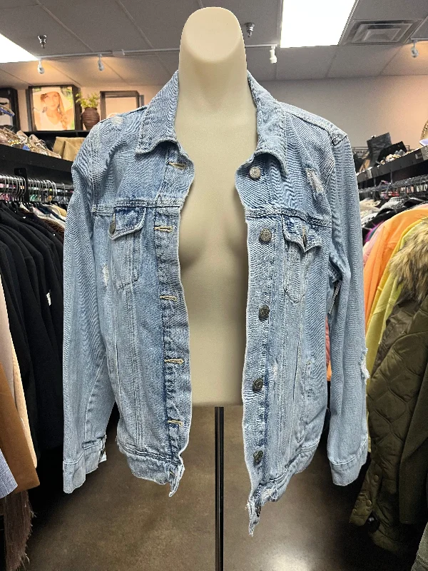 Jacket Denim By Old Navy In Blue Denim, Size: L