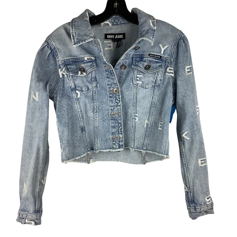 Jacket Denim By Dkny In Blue Denim, Size: S