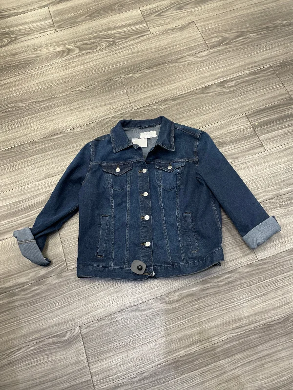 Jacket Denim By Time And Tru In Blue, Size: L