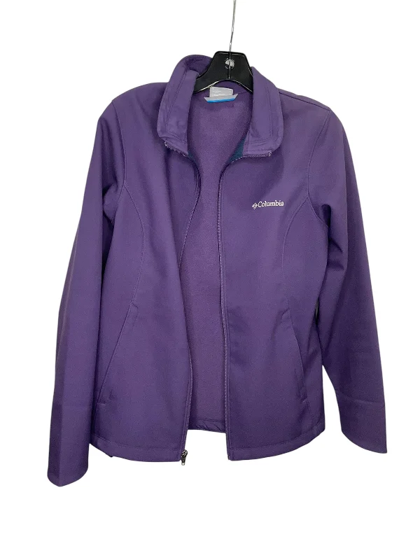 Jacket Windbreaker By Columbia In Purple, Size: M