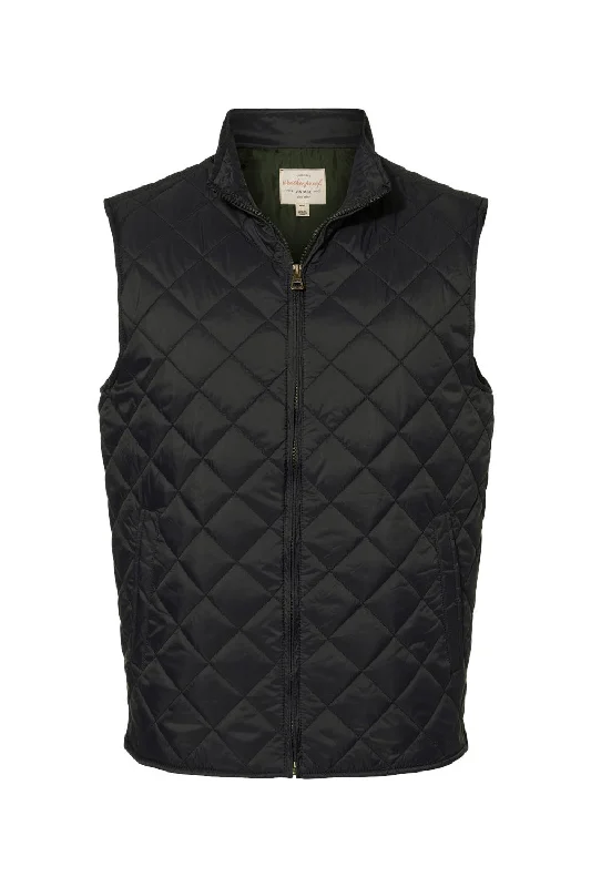 Weatherproof Mens Vintage Diamond Quilted Full Zip Vest - Black