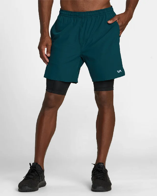 Yogger Train 2-In-1 17" Workout Shorts - Deep Sea