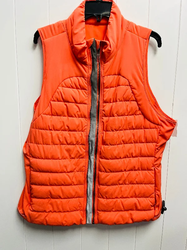 Vest Puffer & Quilted By Tangerine In Orange, Size: Xxl