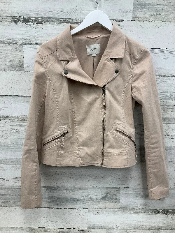 Jacket Moto By Loft In Peach, Size: M