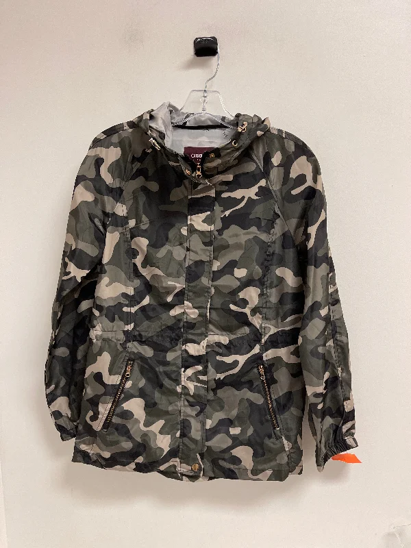 Jacket Windbreaker By Ci Sono In Camouflage Print, Size: S