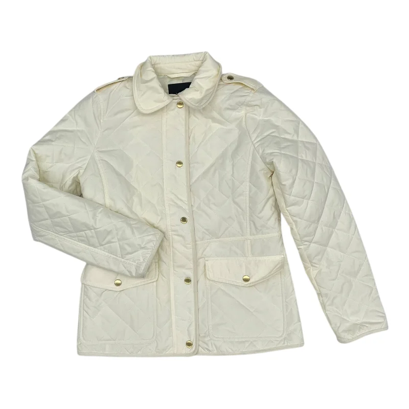 Jacket Puffer & Quilted By Talbots In Cream, Size:Xs