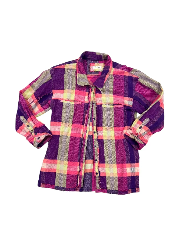 Jacket Shirt By We The Free In Pink & Purple, Size: Xs