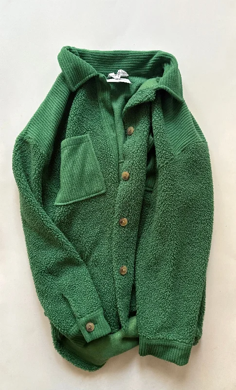 Jacket Faux Fur & Sherpa By Republic In Green, Size: M