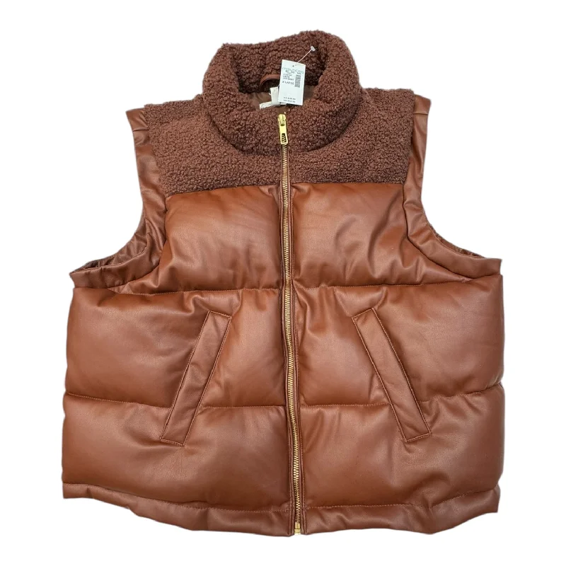 Vest Puffer & Quilted By Maurices In Brown, Size:Xl