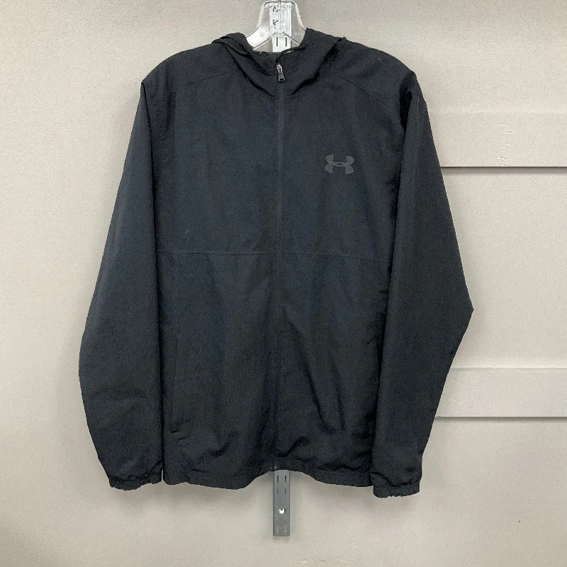 Jacket Windbreaker By Under Armour In Black, Size: M